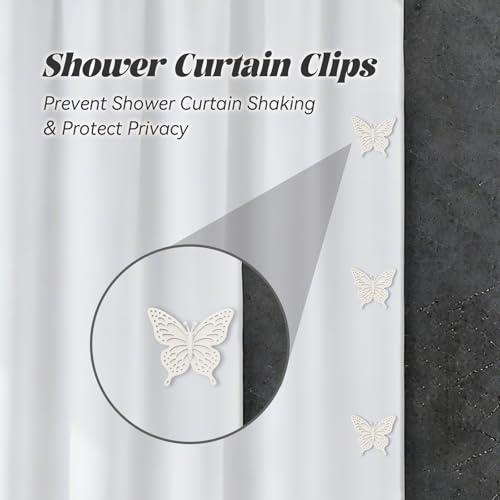Magnetic Silicone Shower Curtain Clips - 3 Pack, Windproof & Waterproof