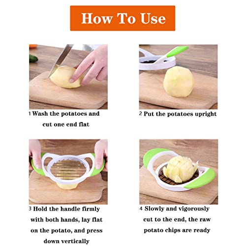 Govdune Handheld French Fry Cutter - Stainless Steel Potato Slicer