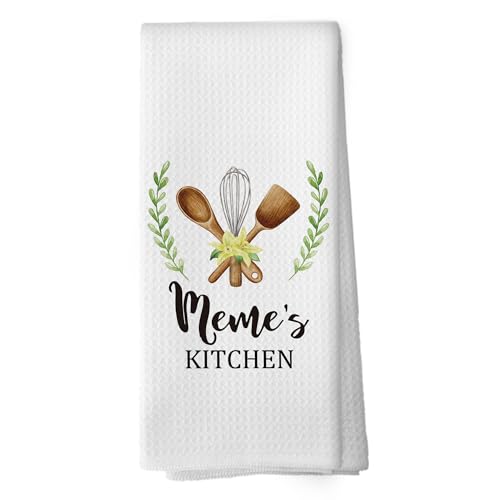 Grandma Meme Kitchen Towel - Absorbent Waffle Dishcloth 16x24