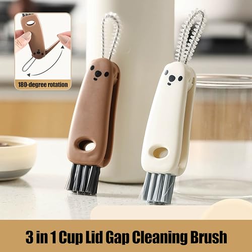 3-in-1 Cup Lid Gap Cleaning Brush for Kitchenware - LEKAYIHU