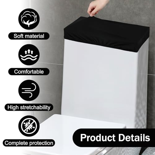 Sorcristy Universal Toilet Tank Cover - 2-Pack Stretchy Polyester Lid Protector