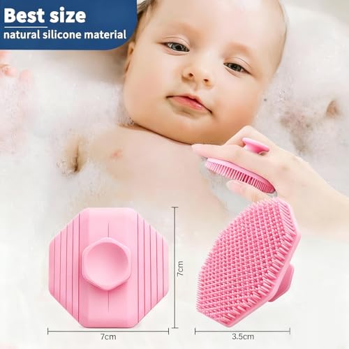 Silicone Face Scrubber & Exfoliating Facial Cleansing Brush 2-Pack (Pink)