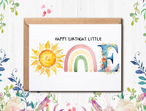 Happy 1st Birthday Card for Boys & Girls - Premium Quality
