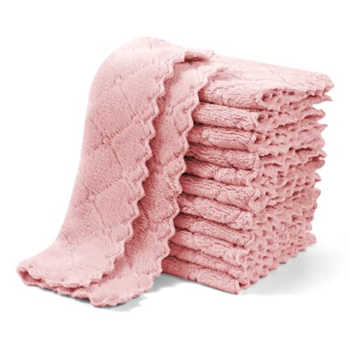 UMANI 12 Pack Microfiber Cleaning Cloths - 10x6 Inch Reusable Rags