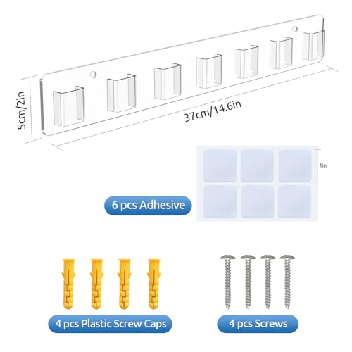 Wall Glasses Organizer 2 Pack – Acrylic Eyewear Display Shelf for Sunglasses & Glasses