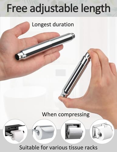 Toilet Paper Holder Replacement Spring Rod - 2 Pack Universal Roller Insert