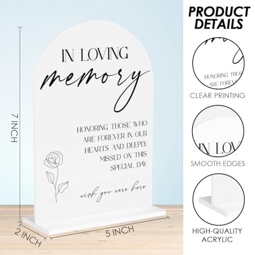 In Loving Memory Wedding Sign | Acrylic Table Decor | Wedding 01