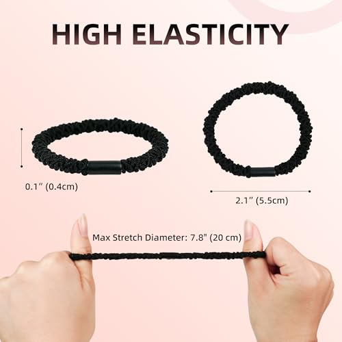 30 Pcs Knotted Hair Ties Elastic Ponytail Holders for Thick and Fine Hair
