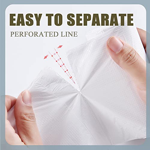 2.6 Gallon Small Trash Bags - 108 Count, Durable White Liners