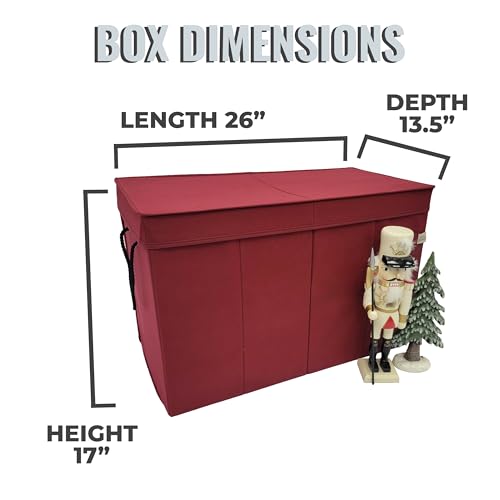 Tall Nutcracker & Figurine Storage Box - 17 Inch, Adjustable Dividers