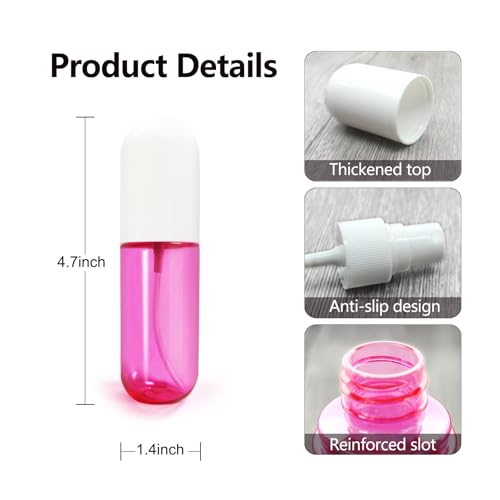 YOCASII 3PCS Mini Travel Spray Bottles, 1.9oz Clear Leak-Proof Atomizers