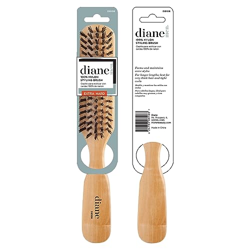 Diane Hard Nylon Bristle Styling Brush for Men & 360 Waves