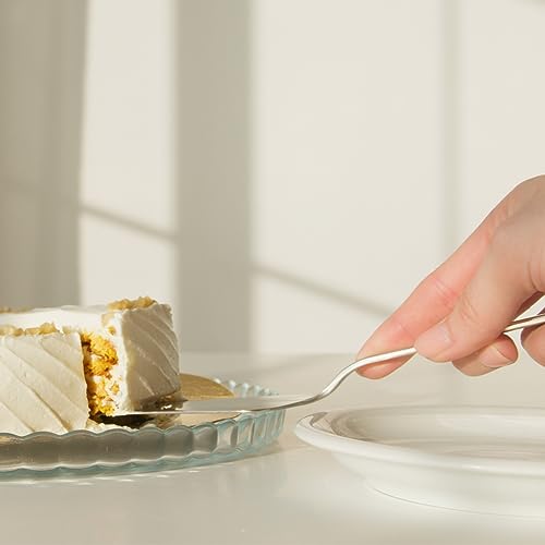 Kucensi 2-Piece Stainless Steel Wedding Cake Knife and Server Set, Silver