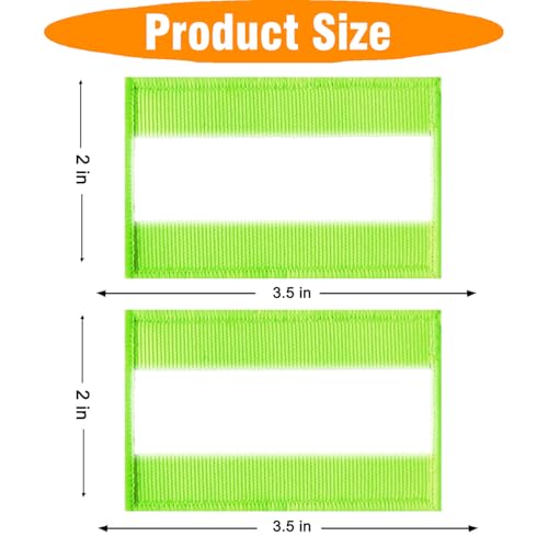 2pcs Reflective Safety Patches Hook and Loop Reflective Patch for Night Sports, Labor Wear, Rain Jackets, Hikers, Dog Vest, Firefighter Rescue Police£¨Strip-Shaped, Green£©