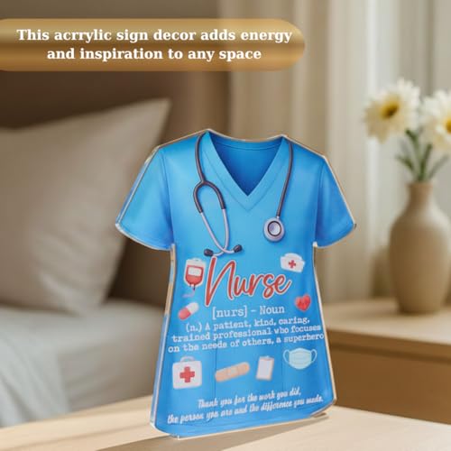 TAMUNBEE Nurse Appreciation Acrylic Desk Sign Decor Gift for RN