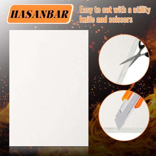 High Temperature Ceramic Fiber Gasket Paper - Fireproof Insulation Sheets (4 Pack)