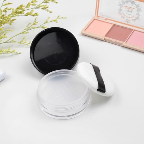 Zoolinn 10g Refillable Loose Powder Container with Sifter and Puff