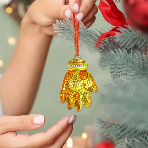 Goalkeeper Glove Christmas Ornament Metal Soccer Tree Decoration