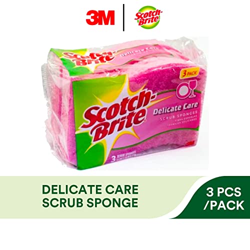 Scotch-Brite Delicate Scrub Sponges - Non-Scratch, 6-Pack Total