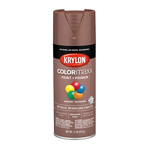 Krylon COLORmaxx Metallic Sparkling Canyon Aerosol Paint - 11 oz, Red Oxide - Pack of 1