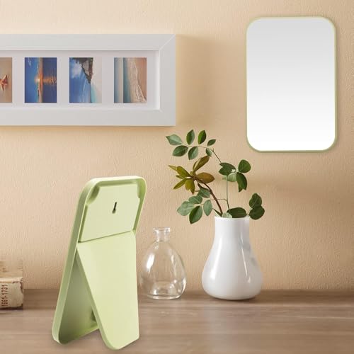 8-Inch Portable Makeup Mirror with Adjustable Stand - Black