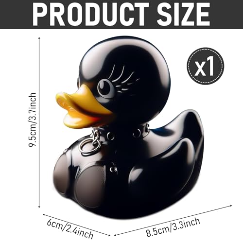Gothic Resin Duck Decor - Unique Punk Style Decorative Duck