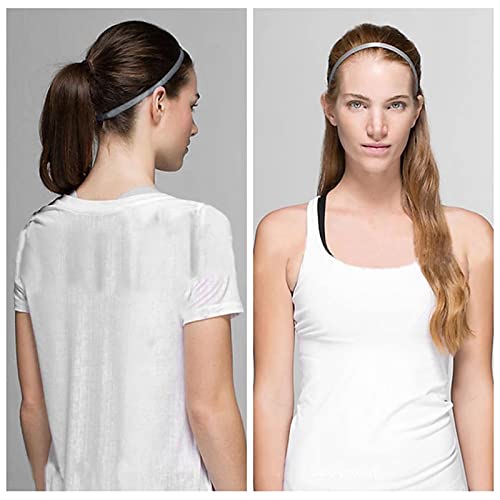 Sibba 4-Piece Athletic Sports Headbands Non-Slip Elastic Thin Hair Bands for Men and Women