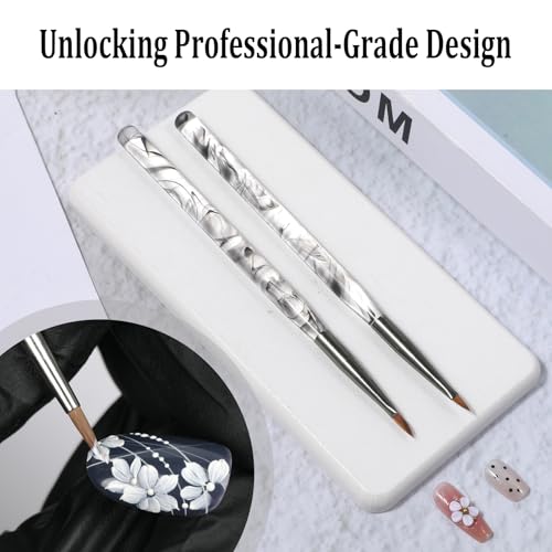 2PCS Triangular Pyramid Nail Brush for 3D Flower & Butterfly Art