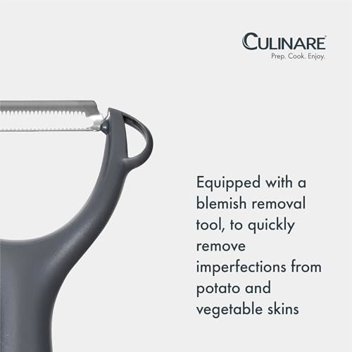 Culinare Y-Shaped Serrated Safety Peeler for Soft Fruits & Veggies
