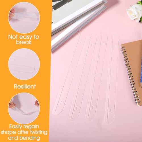 40 Pcs Magazine Holders for 3-Ring Binders - Translucent White