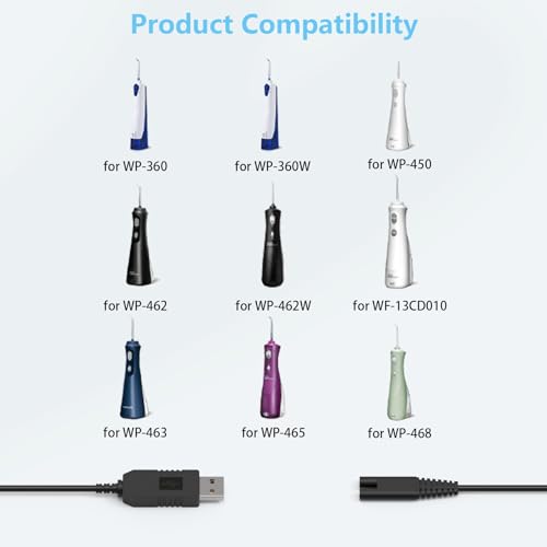 Replacement Cordless Water Flosser Charger Cable for Waterpik