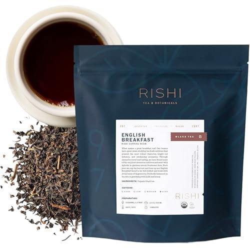 Rishi Organic Black Loose Leaf English Breakfast Tea 1lb - Caffeinated