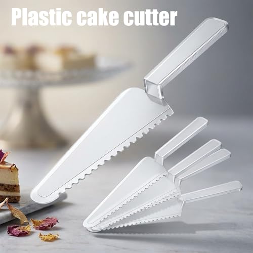 12 Pcs Plastic Cake Cutters - Disposable Pie Slicers for Events