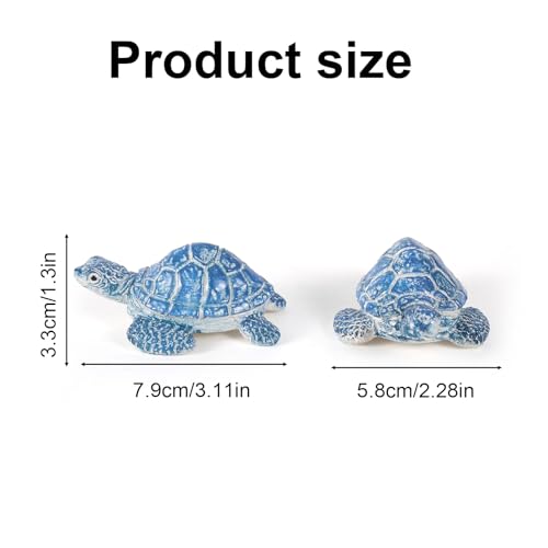 Sea Turtle Resin Toilet Bolt Covers - Decorative Bathroom Screw Caps (2 Pack)