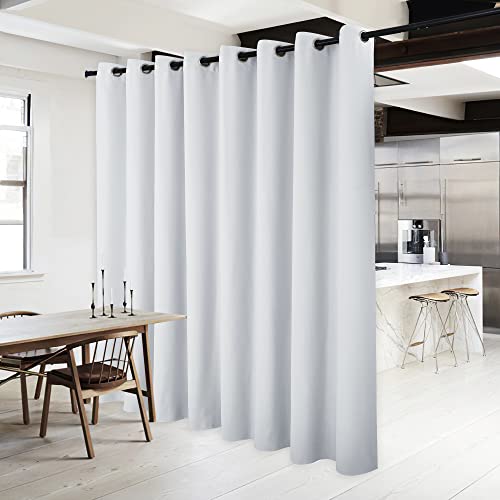 NICETOWN Blackout Curtain Panel 120"x95" - Greyish White Room Divider