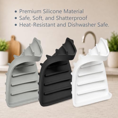 Bathway Silicone Soap Dish - Self-Draining Bar Soap Holder, Black (2 Pack)
