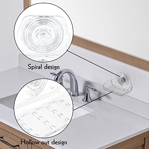 Clear Self-Adhesive Wall-Mounted Soap Dish - Durable Plastic Holder