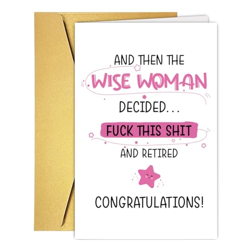 Funny Retirement Card for Women - Perfect Colleague Farewell Gift