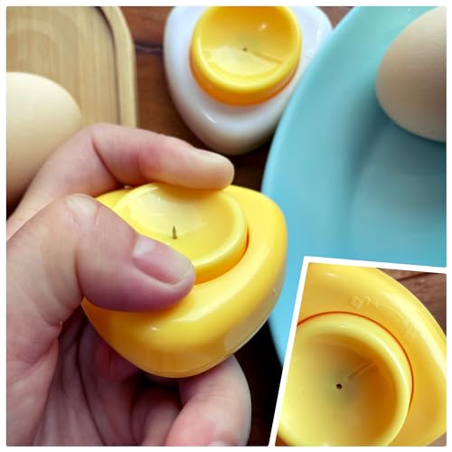 Yellow Jawbush Magnetic Egg Piercer - BPA-Free Plastic, Safety Lock, Prevent Shell Cracking