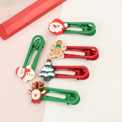 SEMSOIIO 5-Piece Cute Metal Hair Clips Set for Women and Girls
