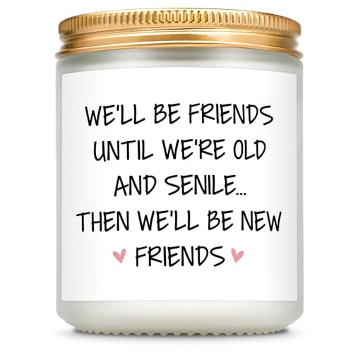 Gold-New Friends Lavender Scented Candle - Best Friend Birthday Gift