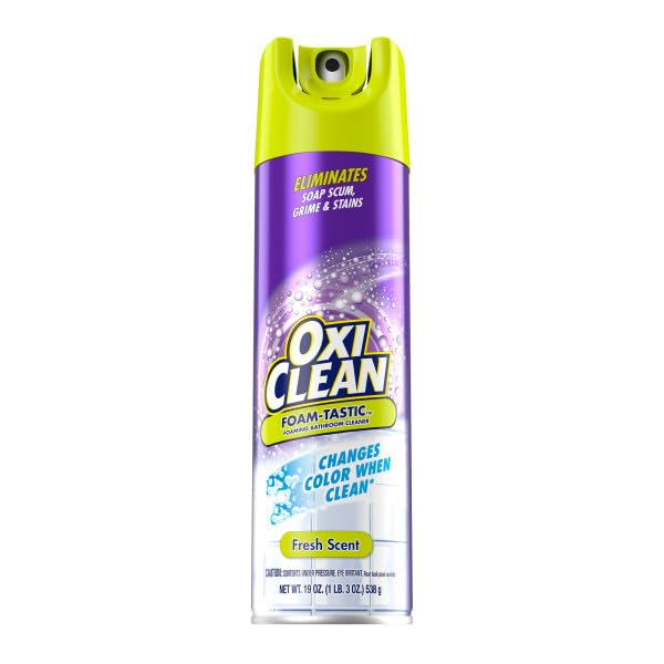 OxiClean Foam-Tastic Fresh Scent Bathroom Cleaner, 19 oz, 4 count