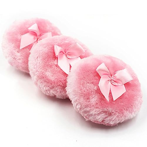 Luzen 4Pcs Ultra Soft Fluffy Powder Puffs Round Face & Body Makeup Sponge