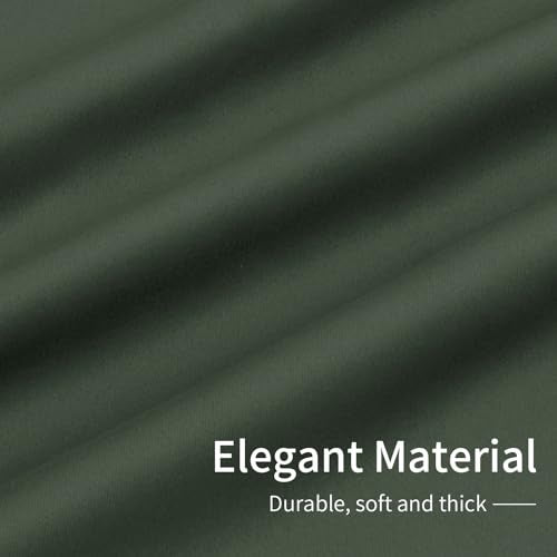 Easy-Going Thermal Grommet Blackout Curtains, Greyish Green, 42x36 in, 2 Panels