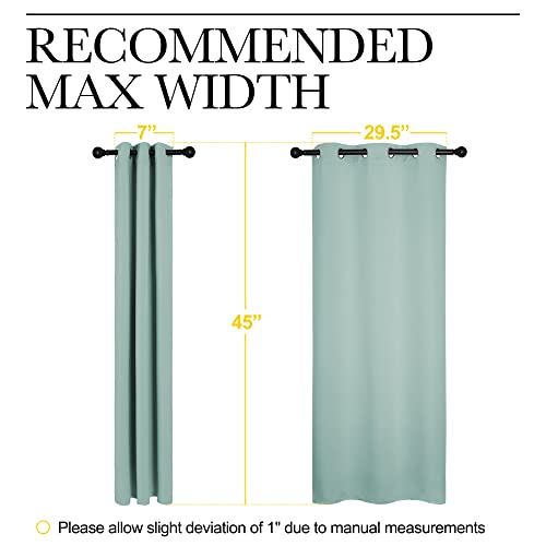 NICETOWN Aqua Blue Blackout Curtains - 34" x 45", 2 Panels