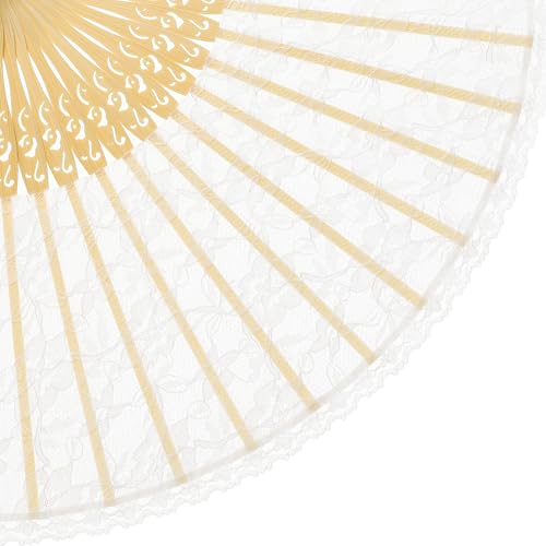 BABEYOND Handmade Lace Folding Hand Fan with Bamboo Ribs
