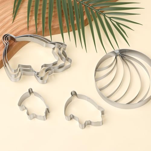 Mexican Concha Cutter & Pig Cookie Cutter Set Stainless Steel