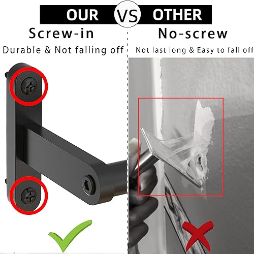 16-Inch Black Wall Mounted Towel Bar, Heavy Duty Stainless Steel Towel Rack