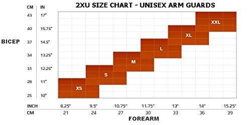 2XU MCS Elite Compression Arm Guard, Black/Gold, Medium