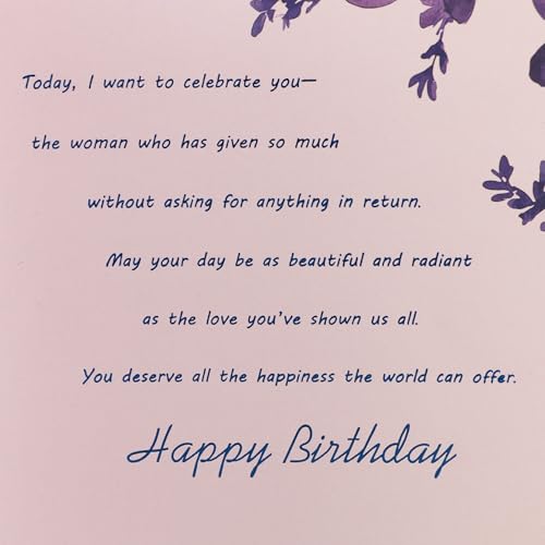 Elegant Grandma Birthday Card with Floral Design and Gold Foil